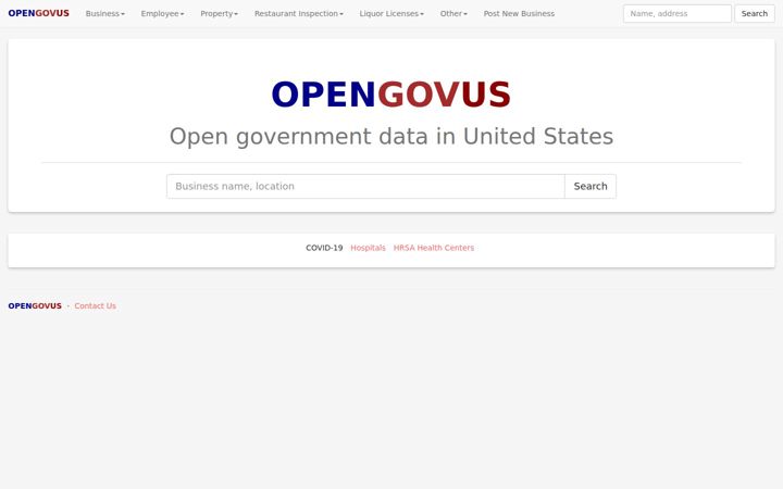 Screenshot of opengovus.com
