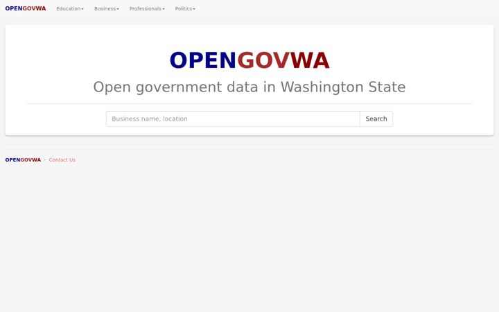 Screenshot of opengovwa.com