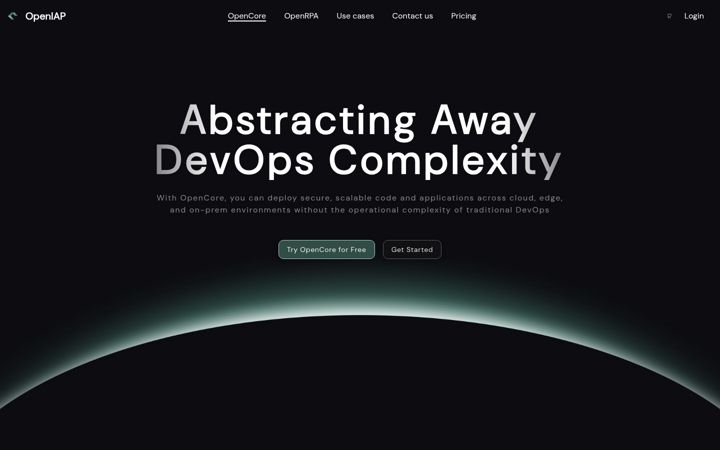 Screenshot of openiap.io