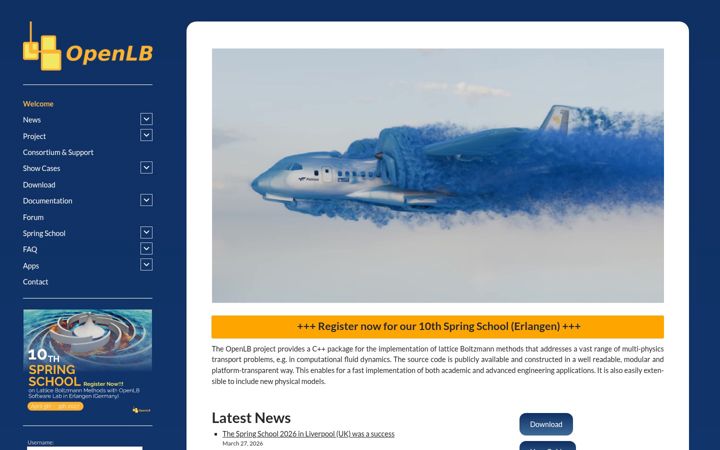 Screenshot of openlb.net