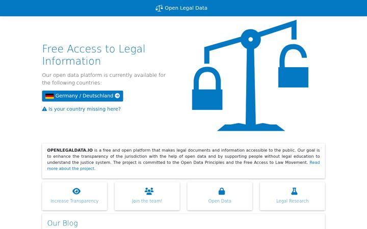 Screenshot of openlegaldata.io