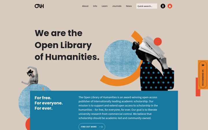 Screenshot of openlibhums.org