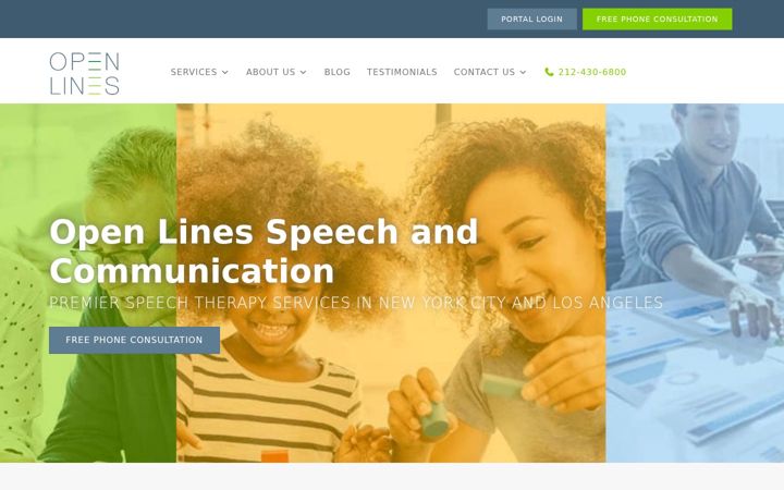 Snímek obrazovky openlines.com