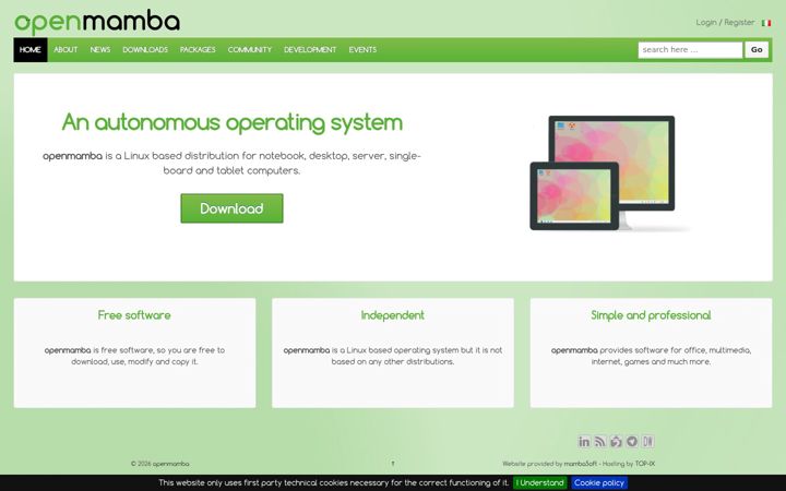 Screenshot of openmamba.org