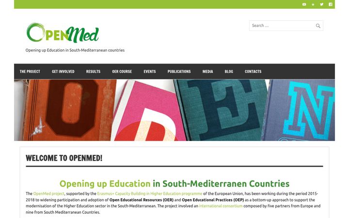 Screenshot of openmedproject.eu