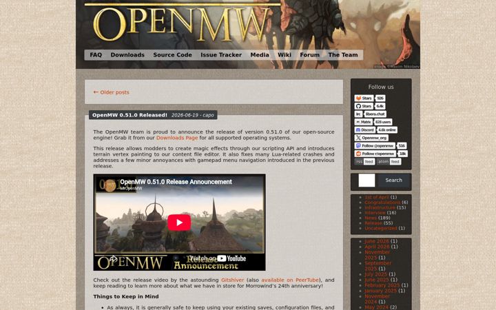 Képernyőkép: openmw.org