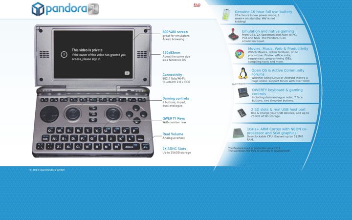 Screenshot of openpandora.org