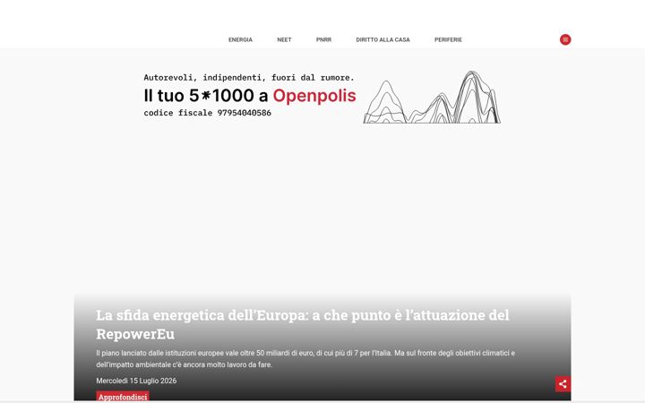 Screenshot of openpolis.it
