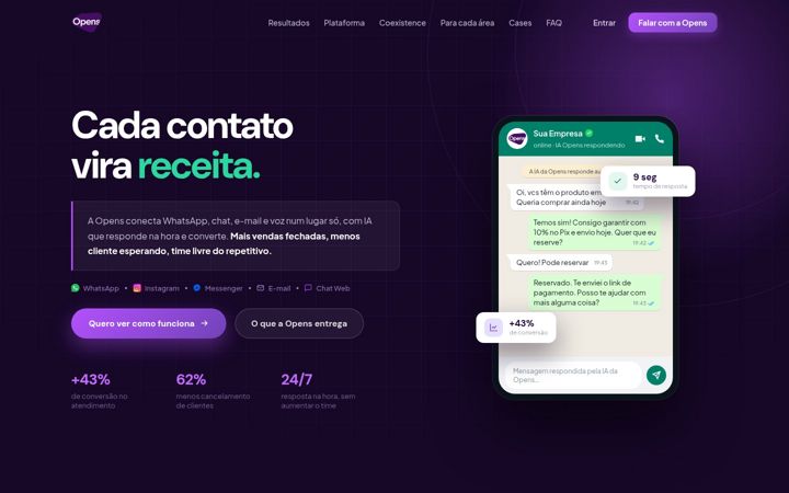 Snímek obrazovky opens.com.br