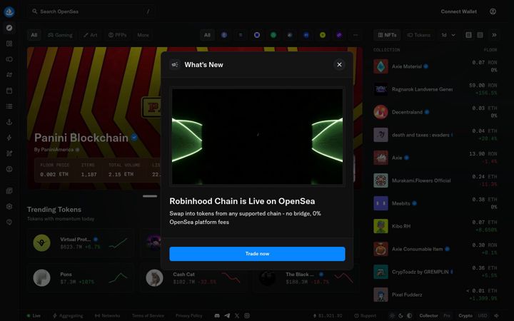 Screenshot di opensea.io