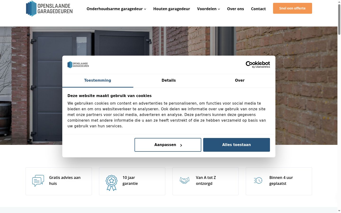 Capture d'écran de la bannière de consentement affichée avant toute interaction