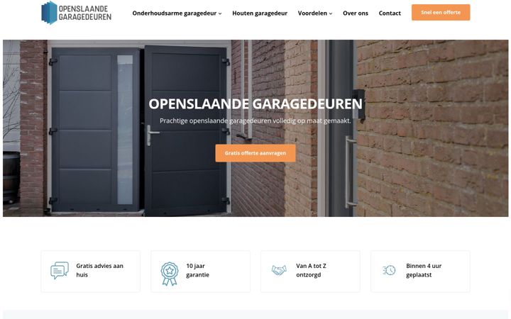 Zrzut ekranu openslaandegaragedeuren.com