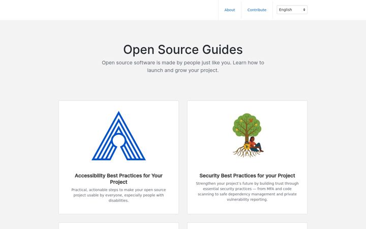Screenshot of opensource.guide