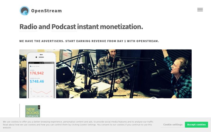 Screenshot of openstream.co