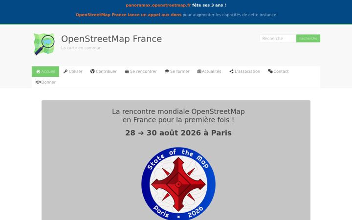 Screenshot von openstreetmap.fr