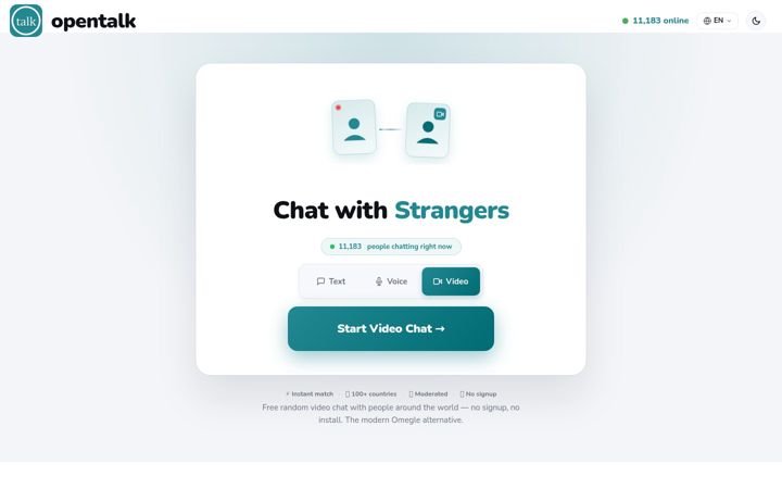 Screenshot of opentalk.club