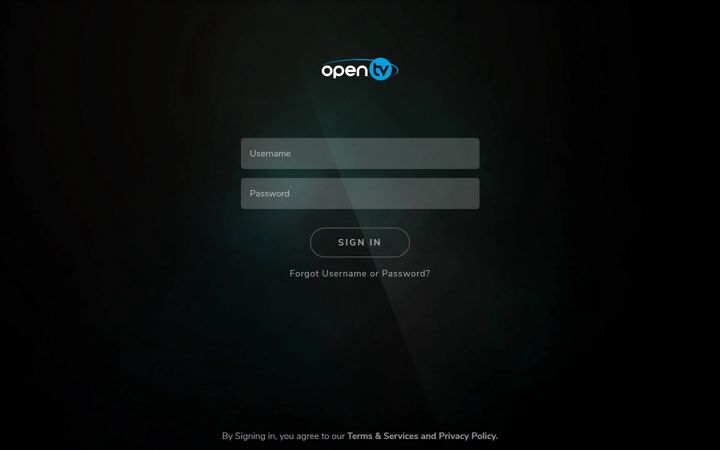 Posnetek zaslona opentv.com