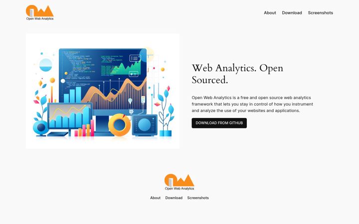 Screenshot of openwebanalytics.com