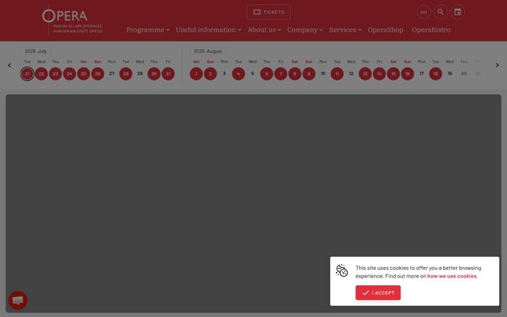Screenshot di opera.hu