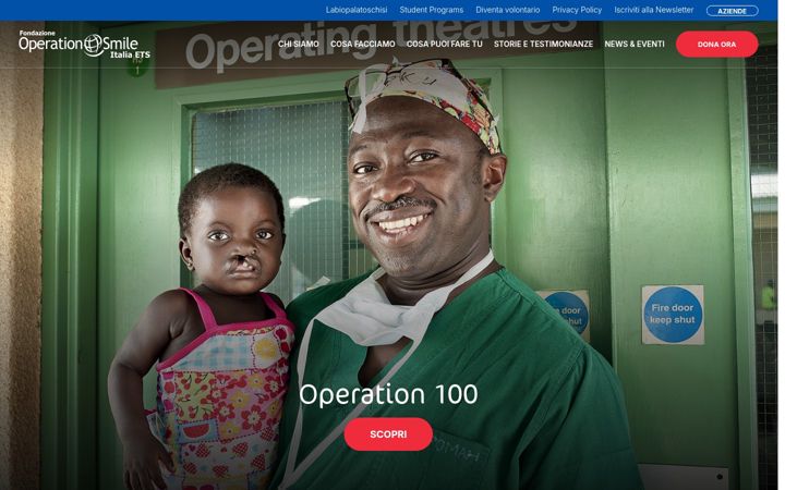 Skærmbillede af operationsmile.it