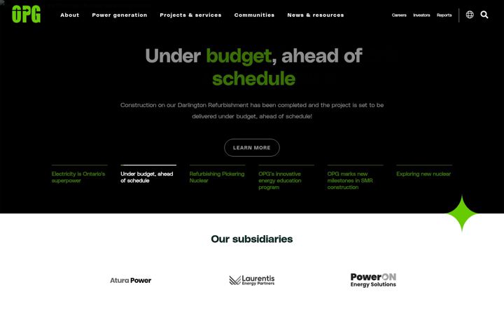 Screenshot of opg.com