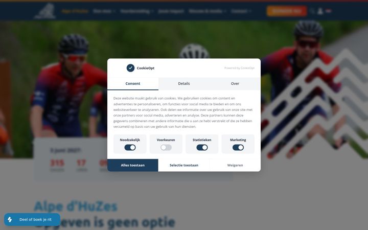 Screenshot ta' opgevenisgeenoptie.nl