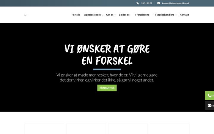 Screenshot of opholdsstedetholmstrup.dk