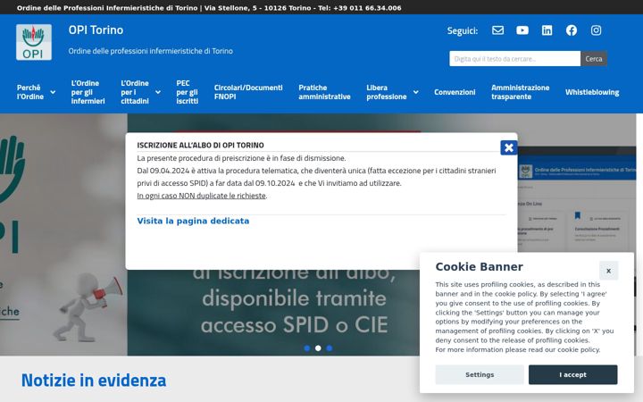 Screenshot of opi.torino.it