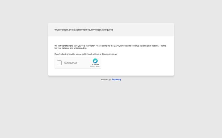 Screenshot of opieoils.co.uk