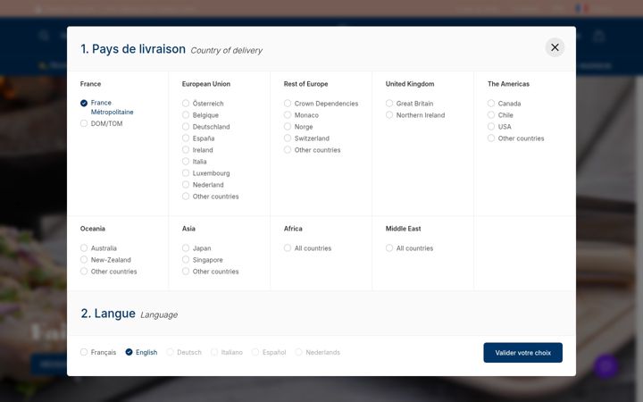 Screenshot of opinel.com