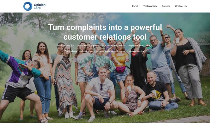 Ekrano kopija opinion-corp.com
