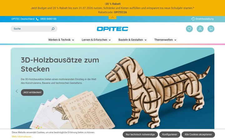 Screenshot of opitec.com