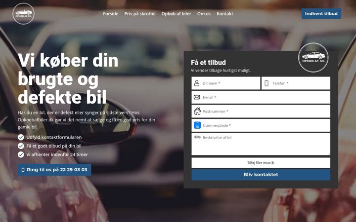 Screenshot of opkoebafbil.dk
