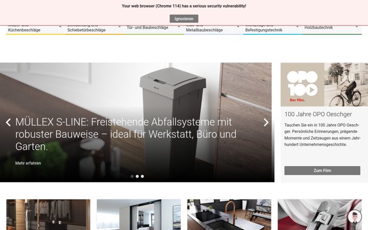 Screenshot of opo.ch