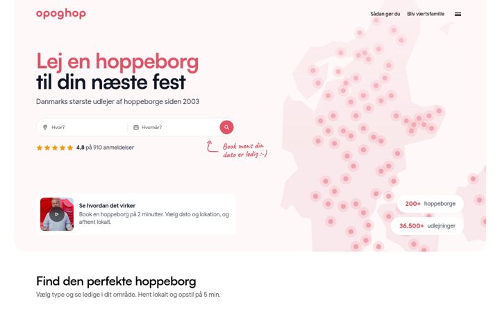 Kuvakaappaus sivustosta opoghop.dk