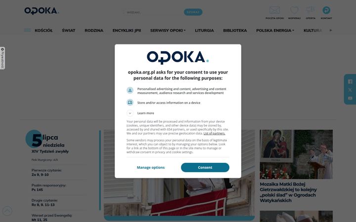 Screenshot of opoka.org.pl