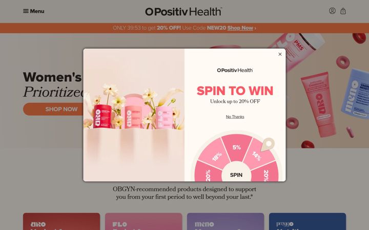 Screenshot of opositiv.com