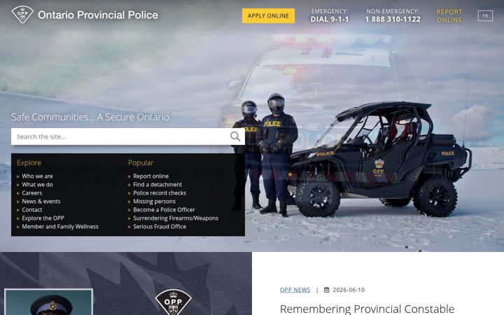 Screenshot of opp.ca