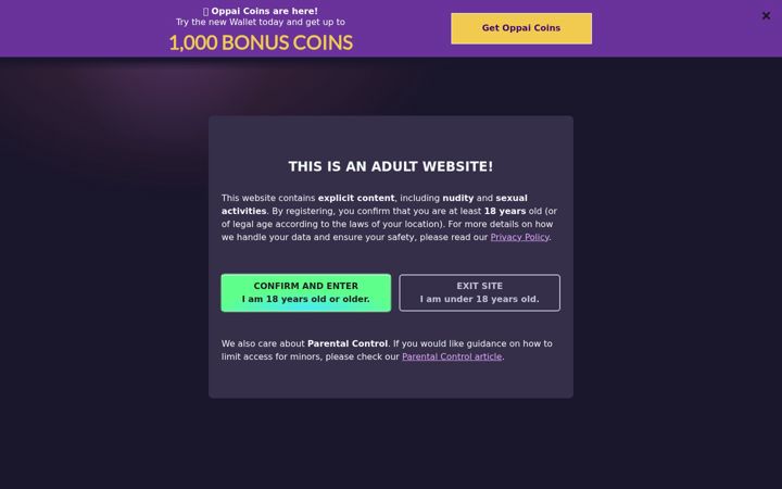 Screenshot of oppaiman.com