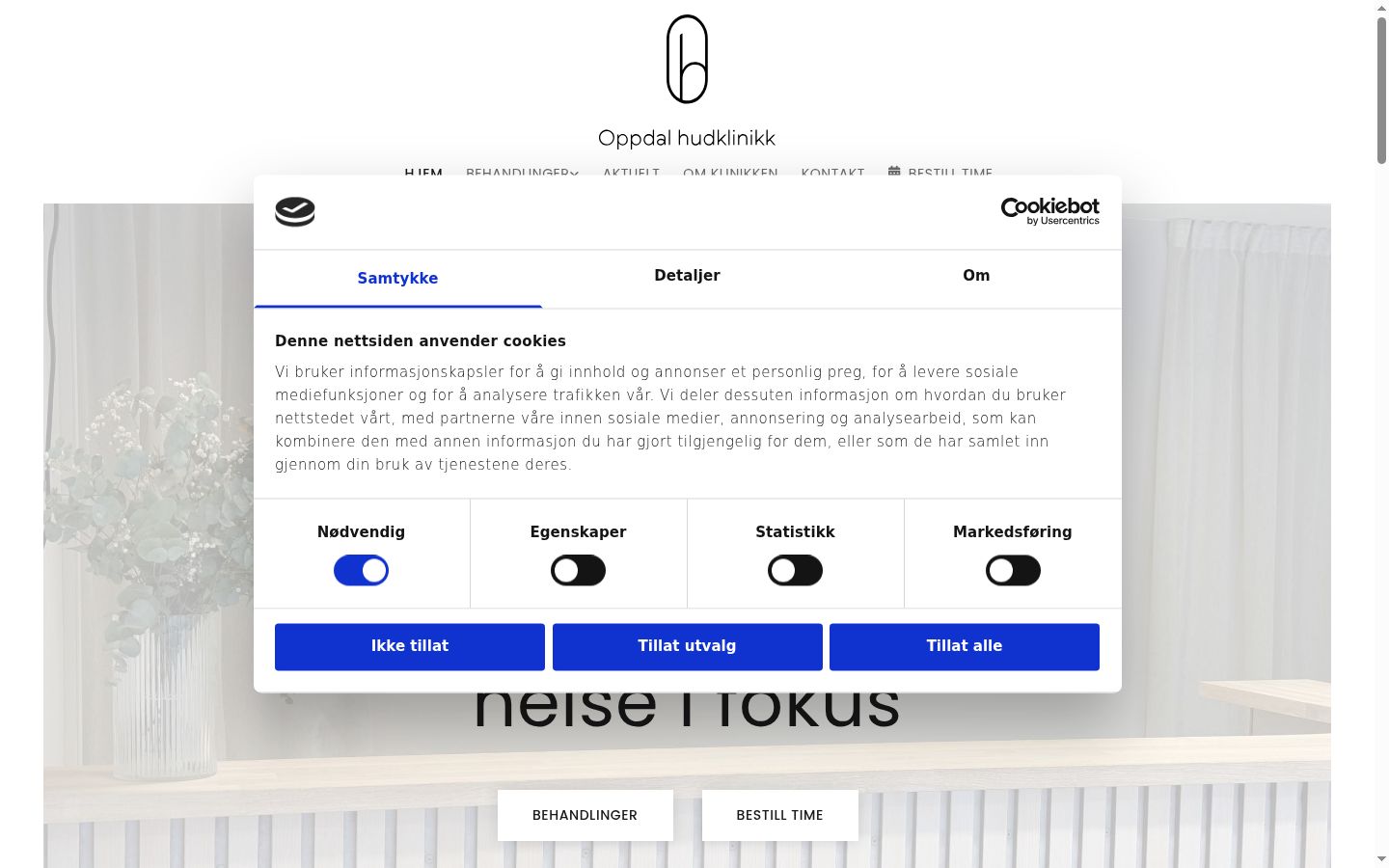 Screenshot des Einwilligungsbanners vor jeglicher Interaktion