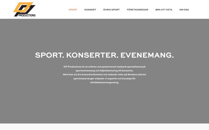 Screenshot von opproductions.se
