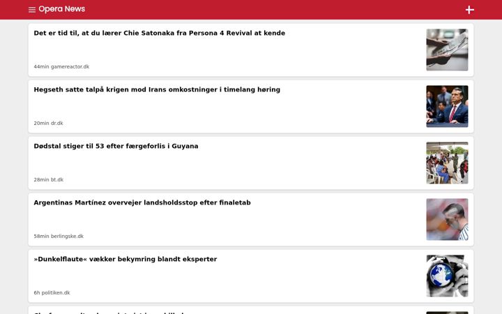 Screenshot of opr.news