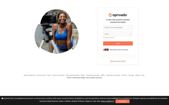 Screenshot of oprivado.ao