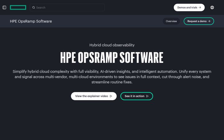 Screenshot of opsramp.com