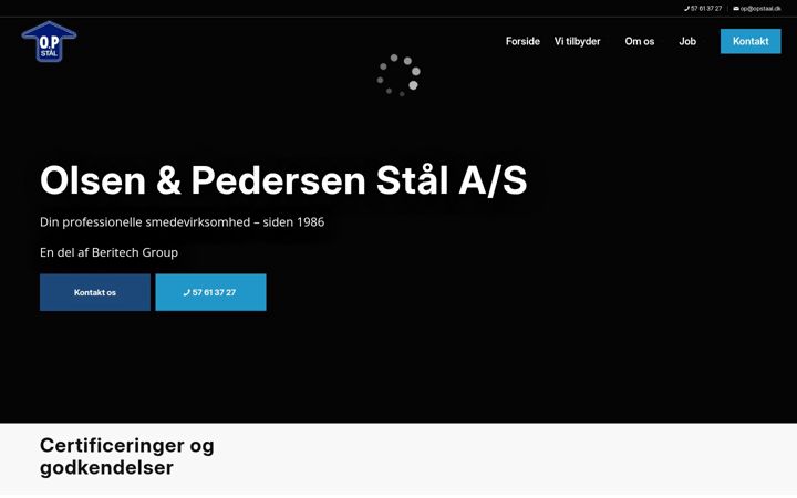 Screenshot of opstaal.dk
