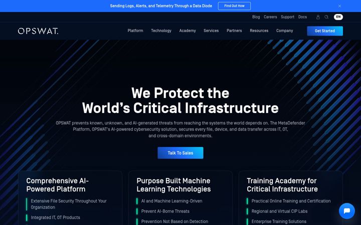 Screenshot ta' opswat.com