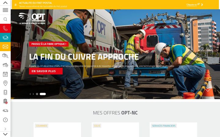 Screenshot of opt.nc