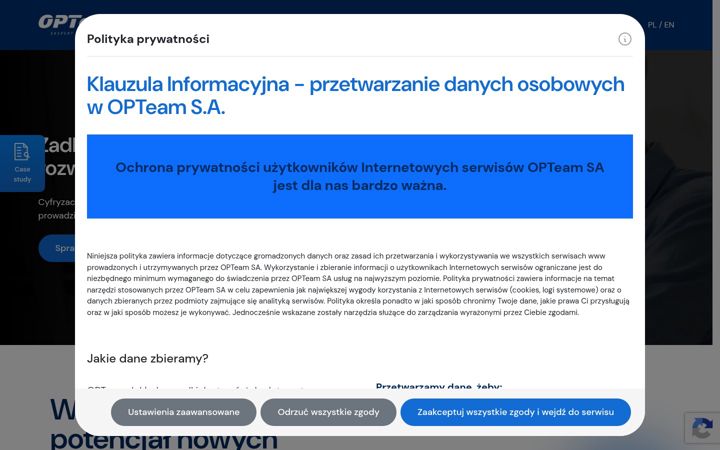 Snímek obrazovky opteam.pl
