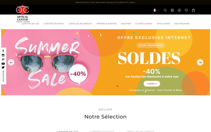 Screenshot of optical-center.fr