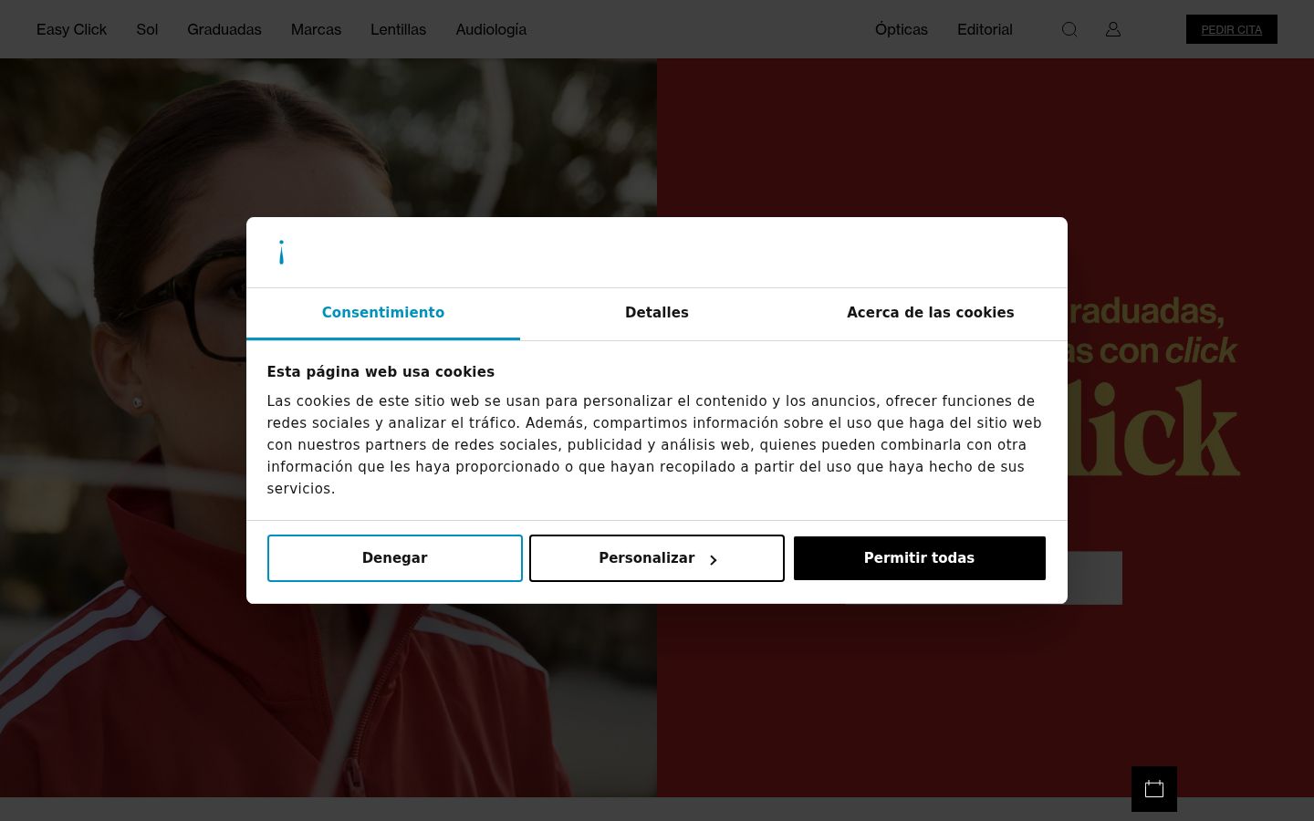 Screenshot des Einwilligungsbanners vor jeglicher Interaktion